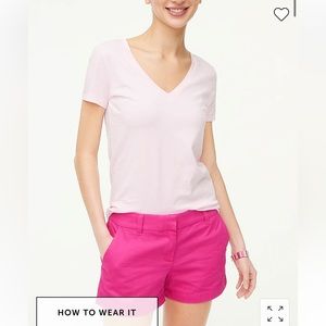 J.Crew 3” Stretch Chino Short in Neon Berry, Size 0